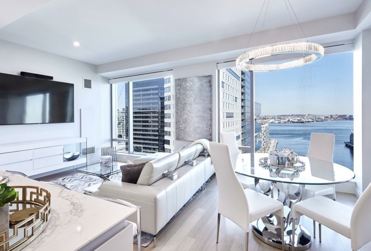 Open-plan living and dining